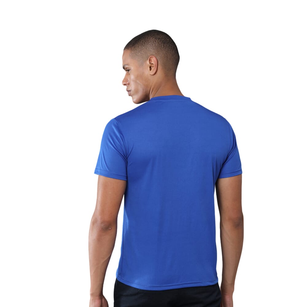 Greys&Blues Mobilitee Round Neck T-Shirt- Blue